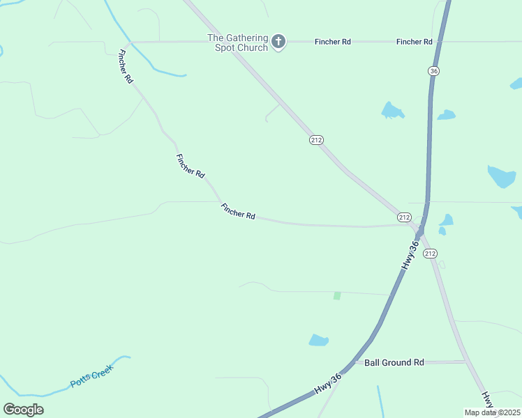 map of restaurants, bars, coffee shops, grocery stores, and more near 1045 Fincher Road in Covington