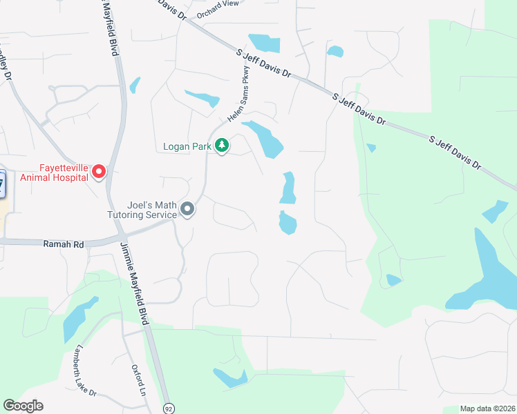 map of restaurants, bars, coffee shops, grocery stores, and more near 510 Dickson Springs Road in Fayetteville