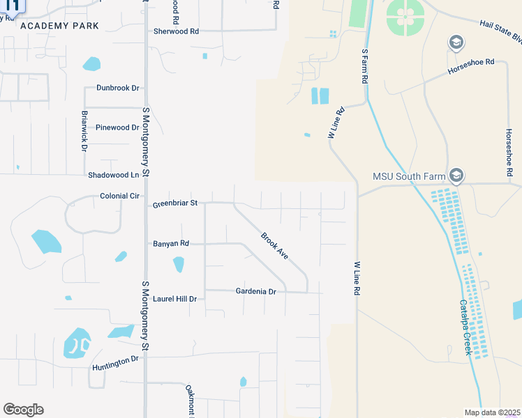 map of restaurants, bars, coffee shops, grocery stores, and more near 498 Greenbriar Street in Starkville