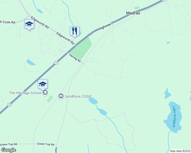 map of restaurants, bars, coffee shops, grocery stores, and more near 36 Palomino Court in Newnan