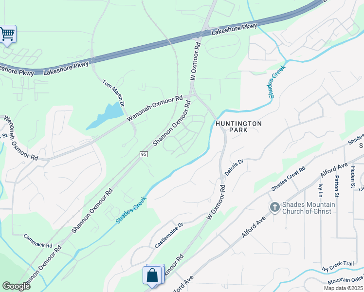 map of restaurants, bars, coffee shops, grocery stores, and more near 1704 Wildwood Crossing in Birmingham