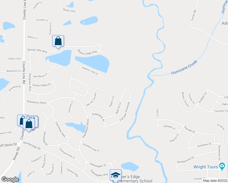 map of restaurants, bars, coffee shops, grocery stores, and more near 218 Player's Circle in Fayetteville