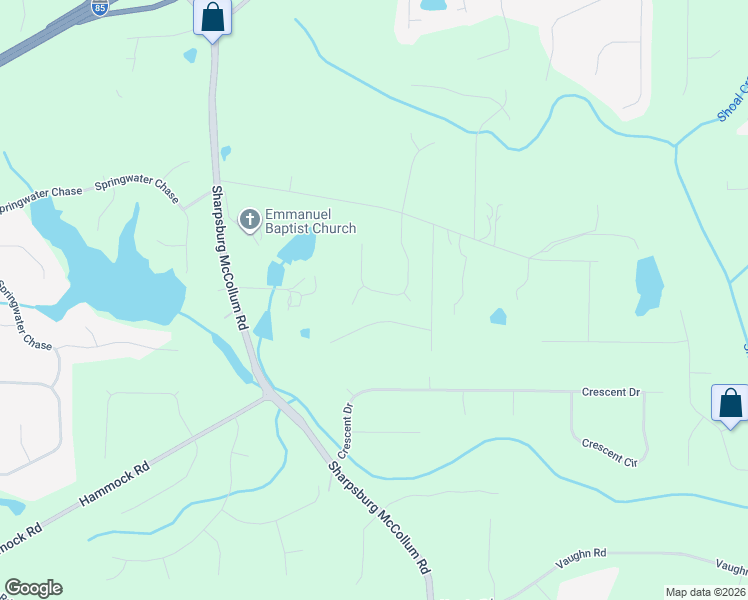 map of restaurants, bars, coffee shops, grocery stores, and more near 136 Coggins Corner Drive in Newnan