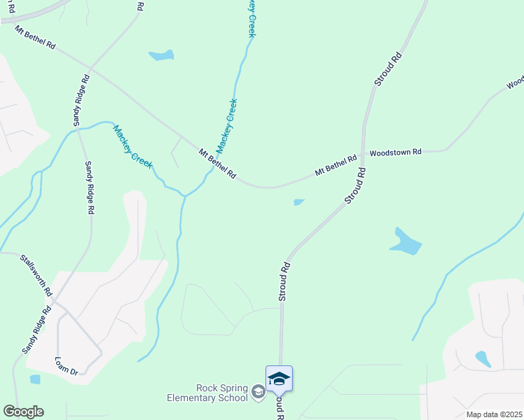 map of restaurants, bars, coffee shops, grocery stores, and more near 1574 Mount Bethel Road in McDonough