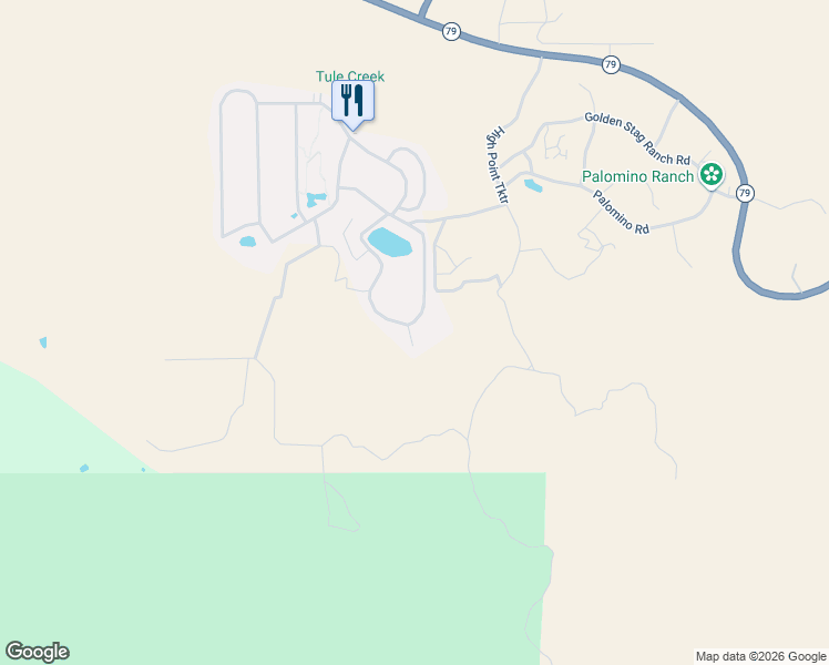 map of restaurants, bars, coffee shops, grocery stores, and more near 45525 California 79 in Aguanga