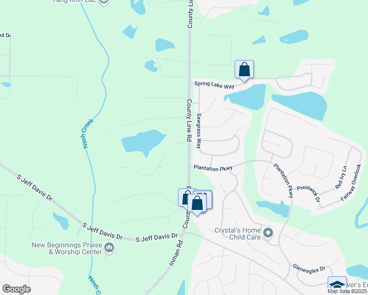 map of restaurants, bars, coffee shops, grocery stores, and more near 278 Sawgrass Way in Fayetteville
