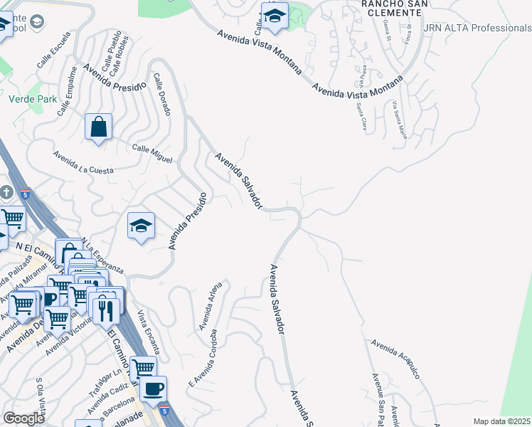 map of restaurants, bars, coffee shops, grocery stores, and more near 500 Calle Malaguena in San Clemente
