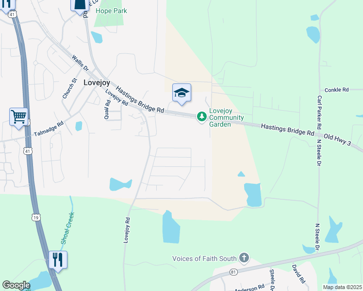 map of restaurants, bars, coffee shops, grocery stores, and more near 11813 Lovejoy Crossing Boulevard in Hampton