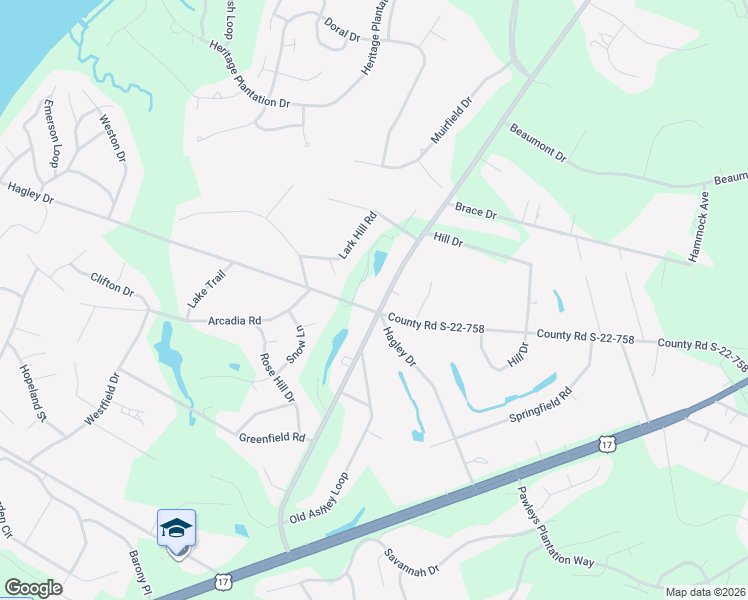 map of restaurants, bars, coffee shops, grocery stores, and more near 699 Kings River Road in Pawleys Island