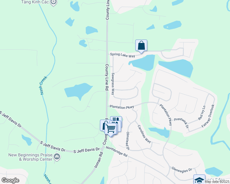 map of restaurants, bars, coffee shops, grocery stores, and more near 254 Ponte Vedra Drive in Fayetteville