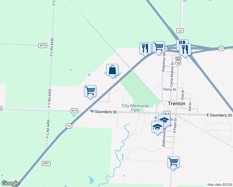 map of restaurants, bars, coffee shops, grocery stores, and more near 15 Kelcey Court in Trenton