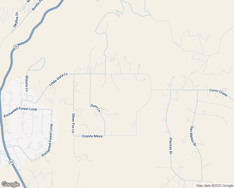 map of restaurants, bars, coffee shops, grocery stores, and more near Coyote Mesa in Alto