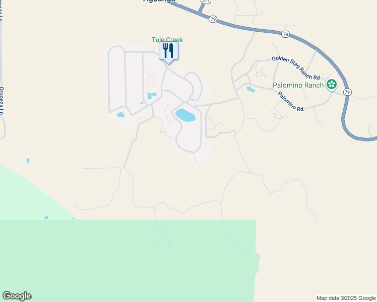 map of restaurants, bars, coffee shops, grocery stores, and more near 45525 California 79 in Aguanga