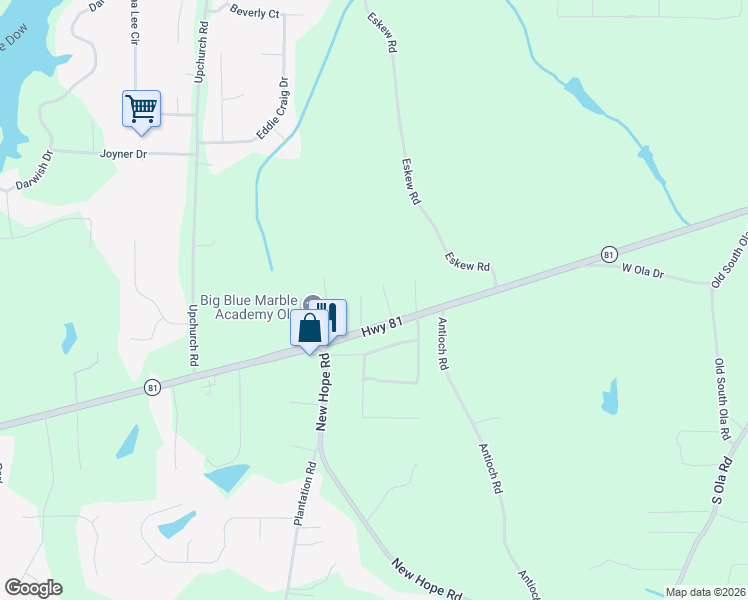 map of restaurants, bars, coffee shops, grocery stores, and more near 115 Jessica Way in McDonough