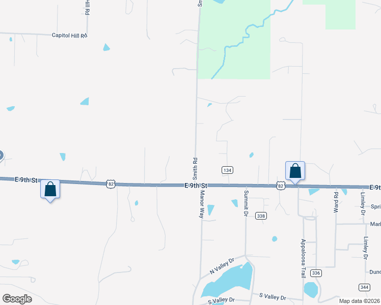 map of restaurants, bars, coffee shops, grocery stores, and more near 6323 East 9th Street in Texarkana