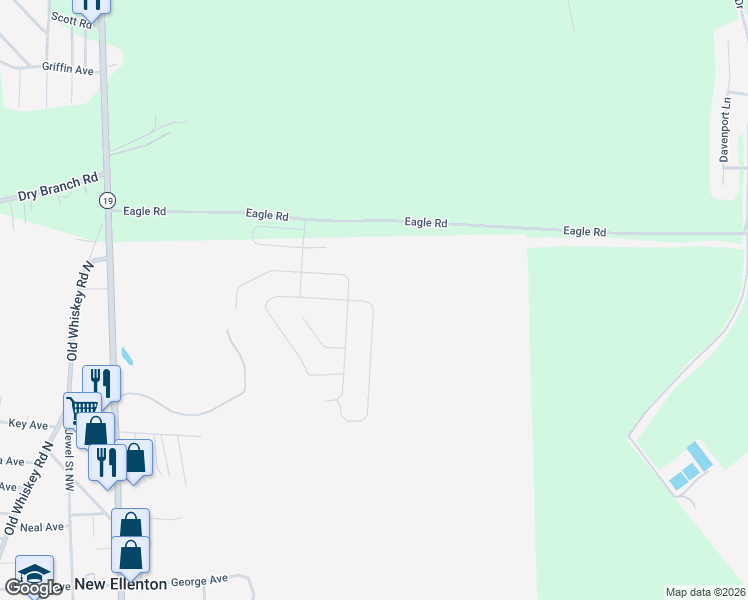map of restaurants, bars, coffee shops, grocery stores, and more near 4009 Fringetree Loop in Aiken