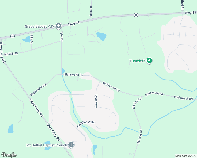 map of restaurants, bars, coffee shops, grocery stores, and more near 348 Stallsworth Road in McDonough
