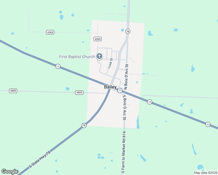 map of restaurants, bars, coffee shops, grocery stores, and more near in Bailey