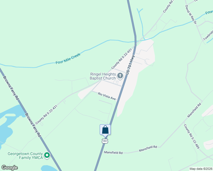 map of restaurants, bars, coffee shops, grocery stores, and more near 147 County Road S-22-393 in Georgetown