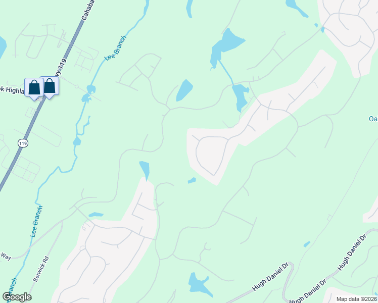 map of restaurants, bars, coffee shops, grocery stores, and more near 2109 Cameron Circle in Birmingham