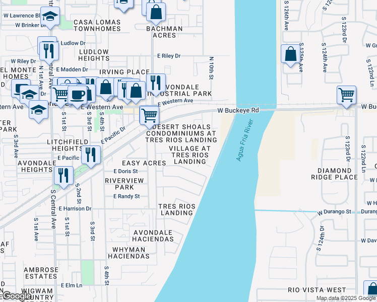 map of restaurants, bars, coffee shops, grocery stores, and more near 906 East Brooke Place in Avondale