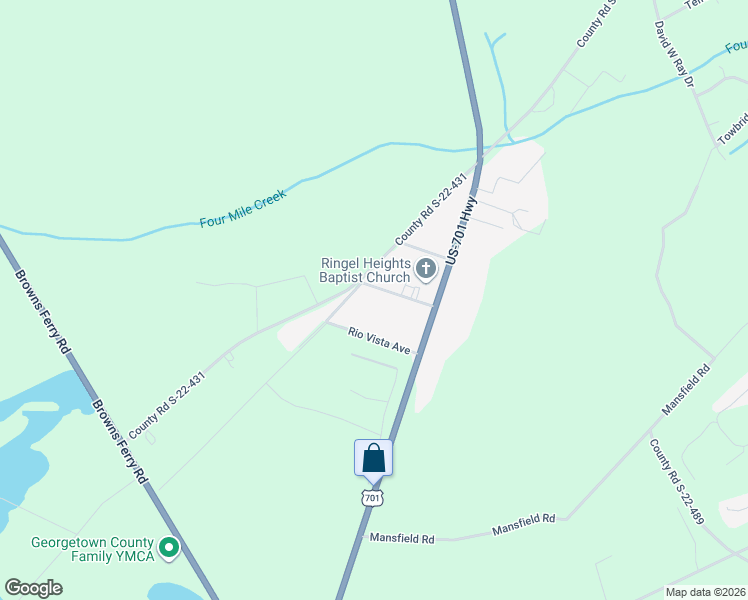 map of restaurants, bars, coffee shops, grocery stores, and more near 147 County Road S-22-393 in Georgetown