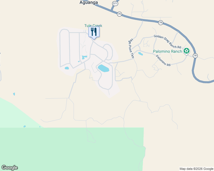 map of restaurants, bars, coffee shops, grocery stores, and more near 45525 California 79 in Aguanga