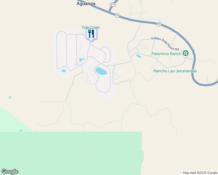 map of restaurants, bars, coffee shops, grocery stores, and more near 45525 California 79 in Aguanga