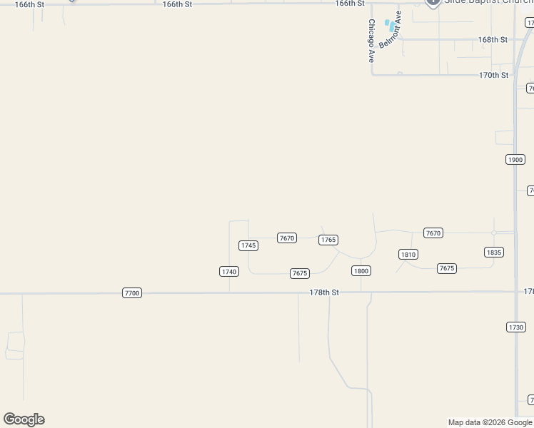 map of restaurants, bars, coffee shops, grocery stores, and more near 178th Street in Lubbock