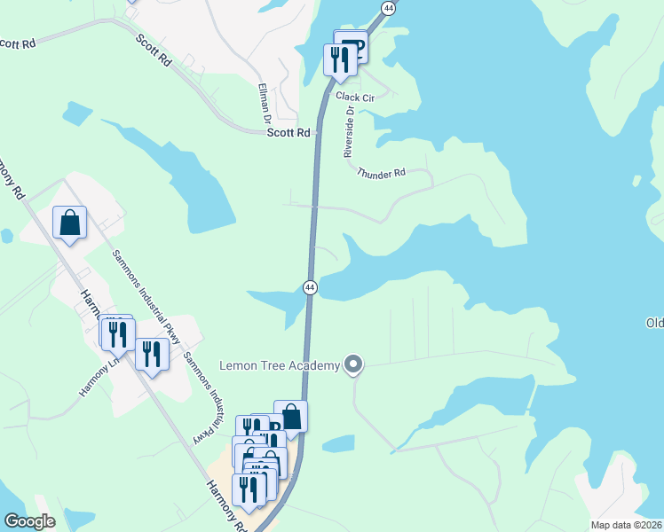 map of restaurants, bars, coffee shops, grocery stores, and more near 1070 Greensboro Road in Eatonton