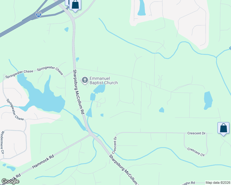 map of restaurants, bars, coffee shops, grocery stores, and more near 215 Coggins Corner Drive in Newnan