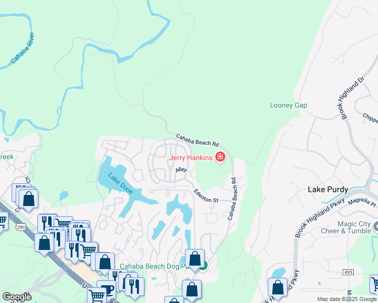 map of restaurants, bars, coffee shops, grocery stores, and more near 45180 Portobello Road in Birmingham