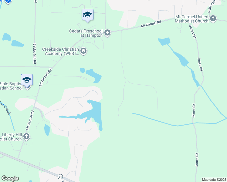 map of restaurants, bars, coffee shops, grocery stores, and more near 181 Winding Stream Trail in Hampton