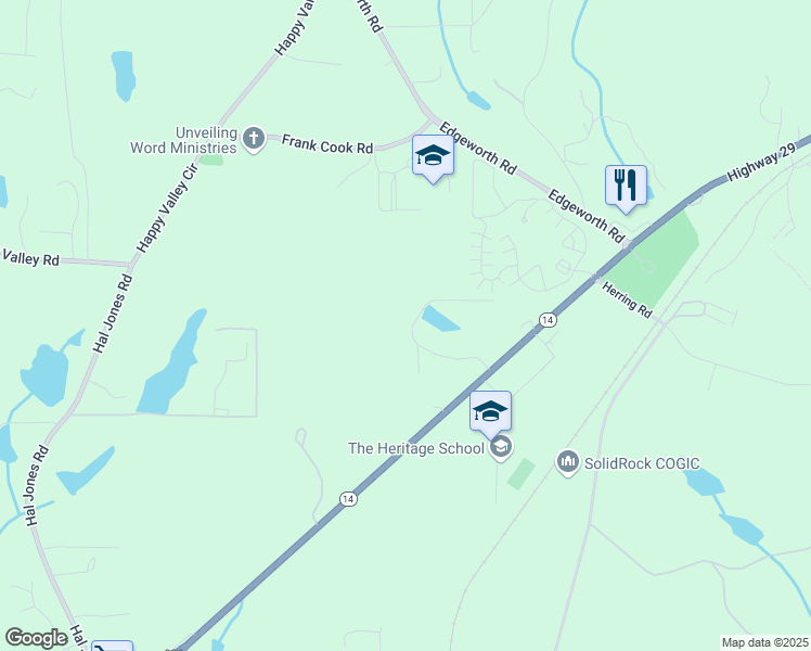 map of restaurants, bars, coffee shops, grocery stores, and more near 124 Sunny Brook Drive in Newnan