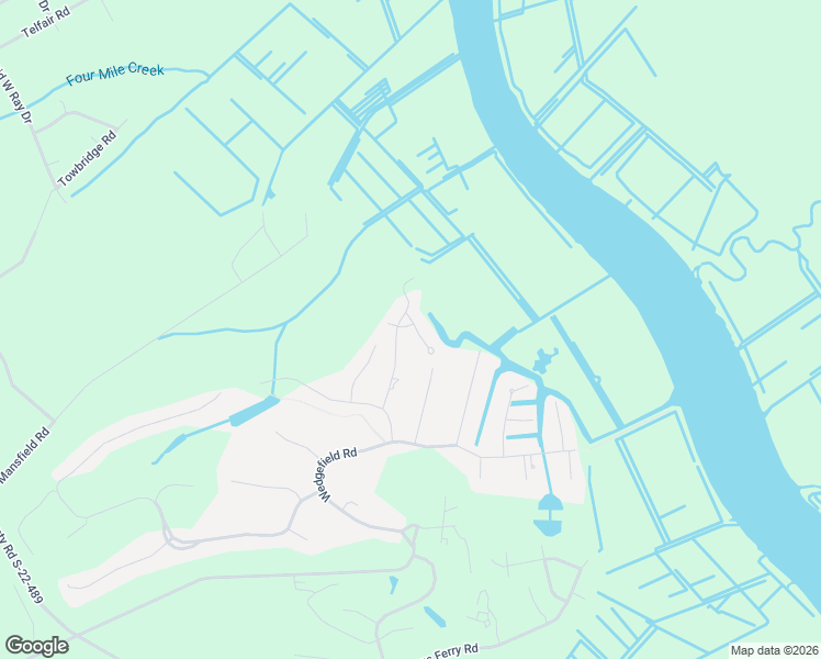 map of restaurants, bars, coffee shops, grocery stores, and more near 189 William Screven Lane in Georgetown