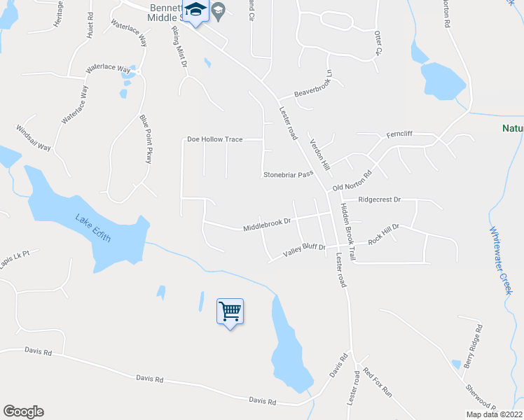 map of restaurants, bars, coffee shops, grocery stores, and more near 175 Fawn Brook Pass in Fayetteville