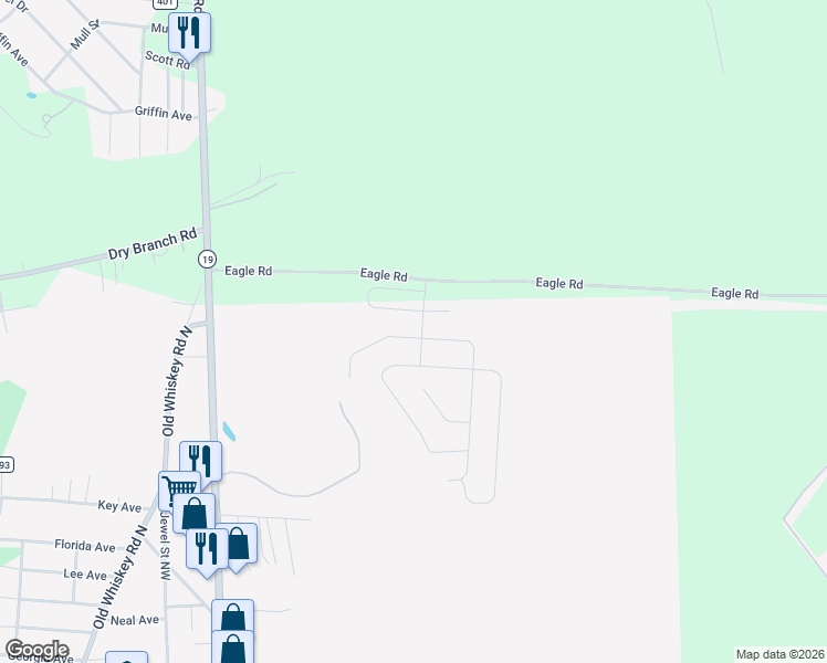 map of restaurants, bars, coffee shops, grocery stores, and more near 3539 Heartwood Pass in Aiken