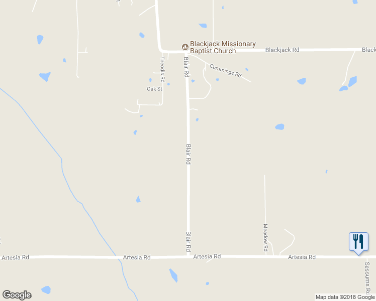 map of restaurants, bars, coffee shops, grocery stores, and more near 1495 Blair Road in Starkville