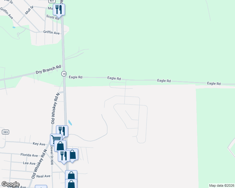 map of restaurants, bars, coffee shops, grocery stores, and more near 3499 Heartwood Pass in Aiken
