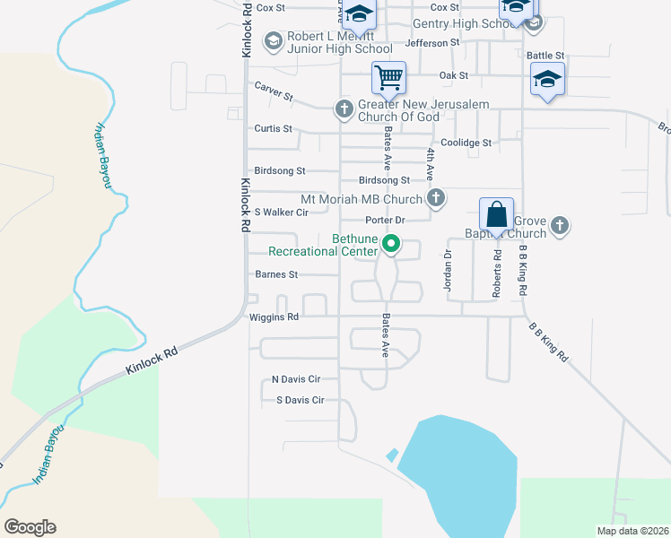 map of restaurants, bars, coffee shops, grocery stores, and more near 122 Torino Drive in Indianola