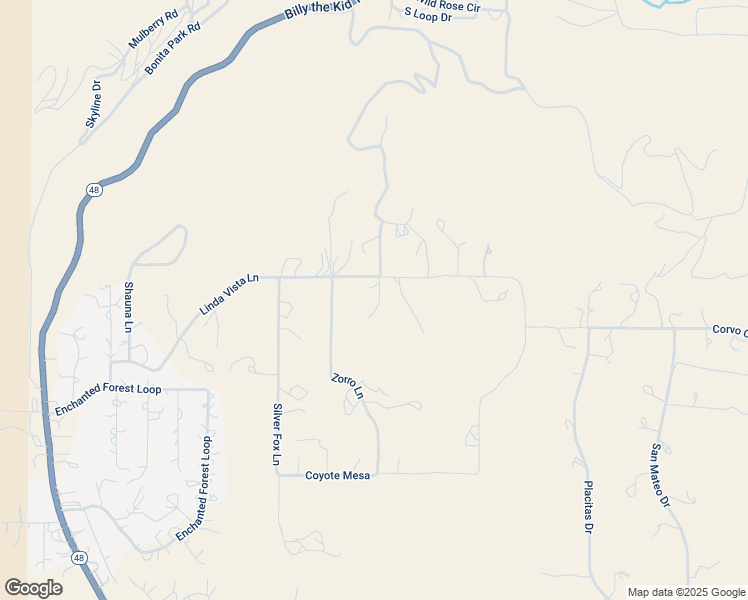 map of restaurants, bars, coffee shops, grocery stores, and more near Coyote Mesa in Alto