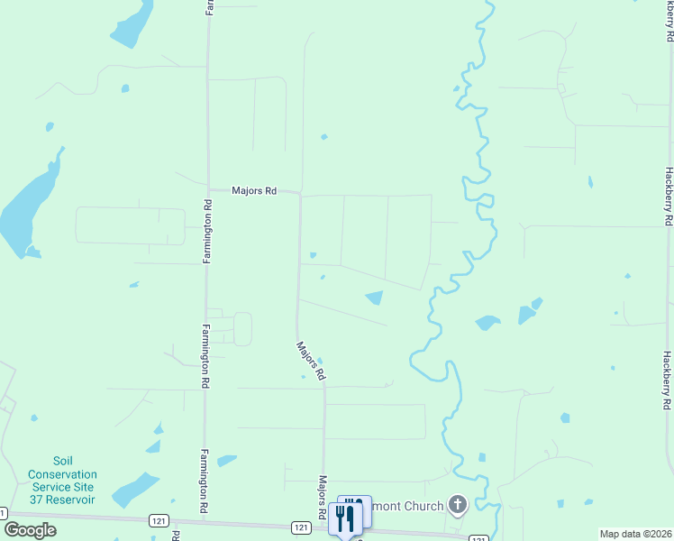 map of restaurants, bars, coffee shops, grocery stores, and more near in Van Alstyne