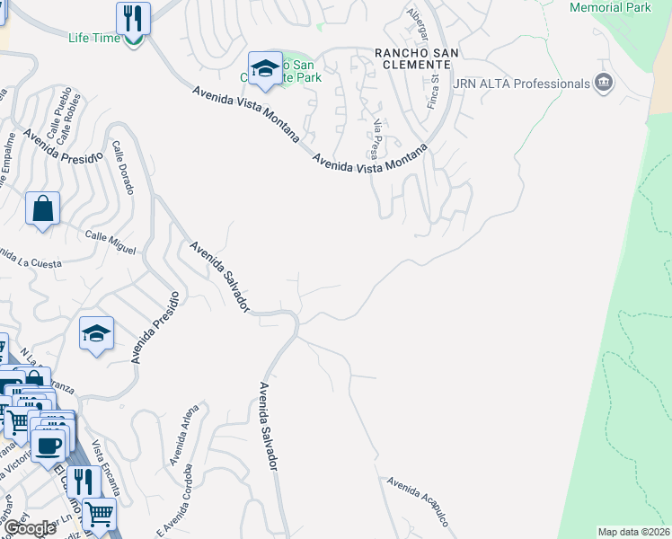 map of restaurants, bars, coffee shops, grocery stores, and more near 815 Calle Dulcinea in San Clemente