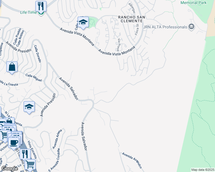 map of restaurants, bars, coffee shops, grocery stores, and more near 817 Calle Dulcinea in San Clemente