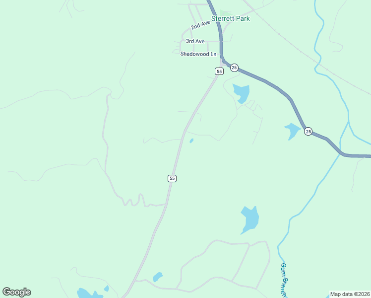 map of restaurants, bars, coffee shops, grocery stores, and more near 16400 County Road 55 in Sterrett