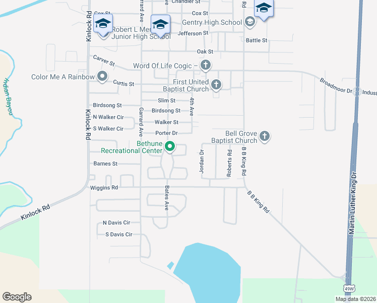 map of restaurants, bars, coffee shops, grocery stores, and more near 121 Galaxie Road in Indianola