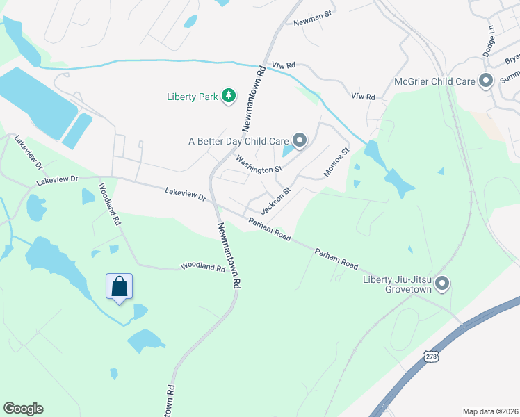 map of restaurants, bars, coffee shops, grocery stores, and more near 546 Jackson Street in Grovetown