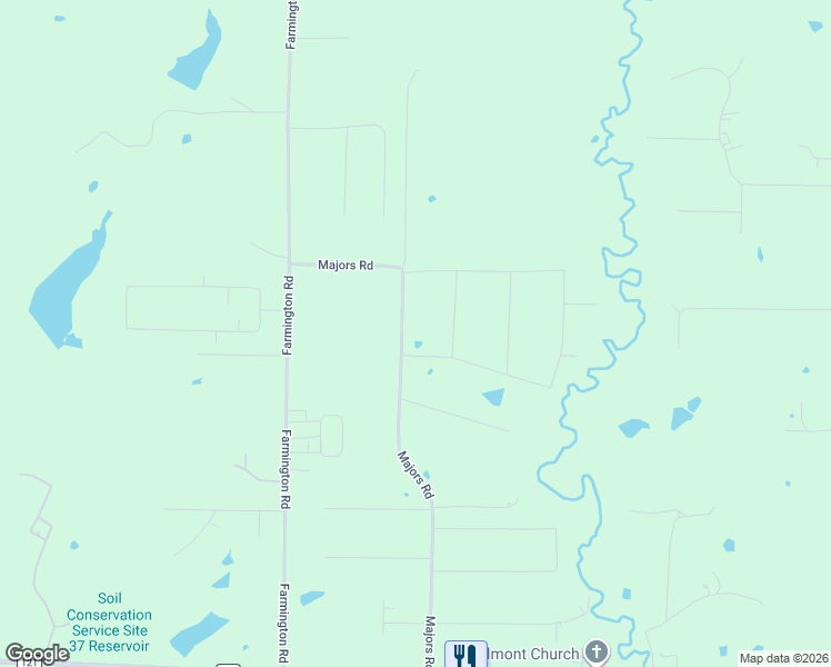map of restaurants, bars, coffee shops, grocery stores, and more near 505-509 Majors Road in Van Alstyne