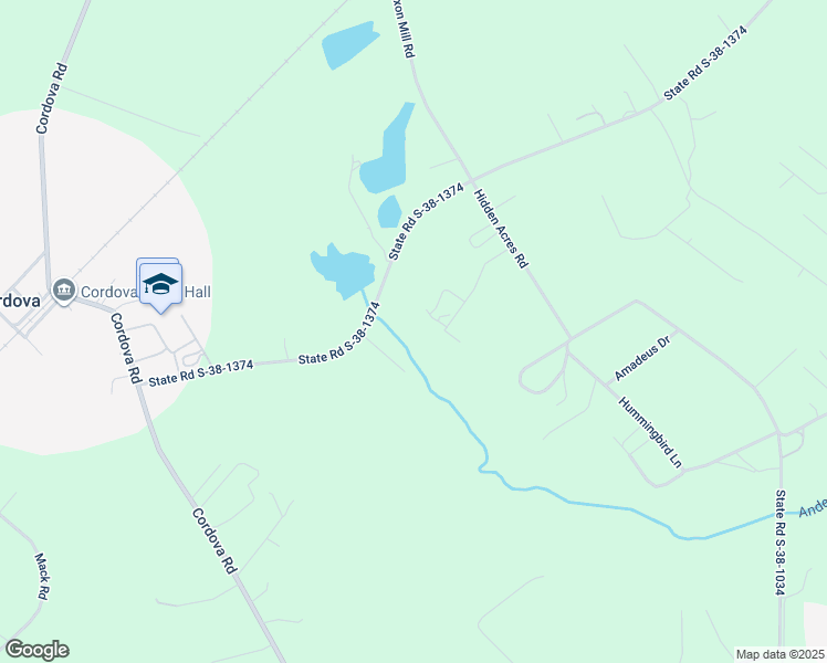 map of restaurants, bars, coffee shops, grocery stores, and more near 505 State Road S-38-1374 in Cordova