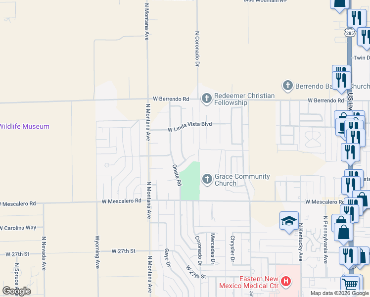 map of restaurants, bars, coffee shops, grocery stores, and more near 3105 North Nottinghill Avenue in Roswell